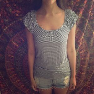 Forever 21 ruffled striped t-shirt