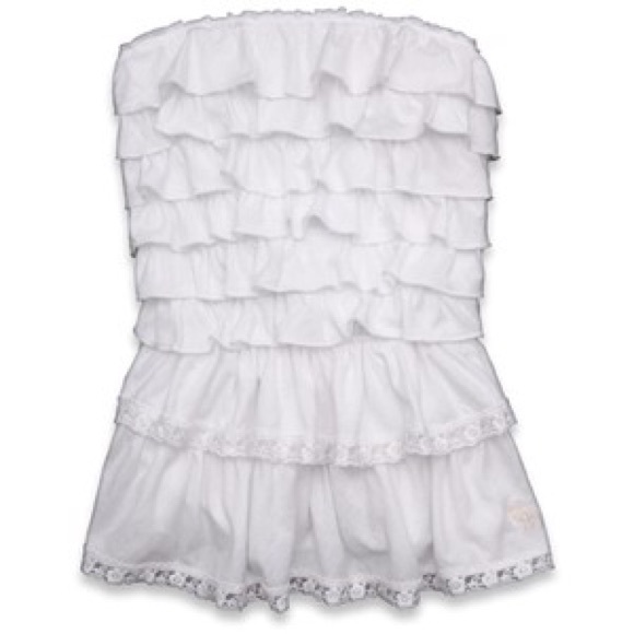 Abercrombie ruffled strapless top!!