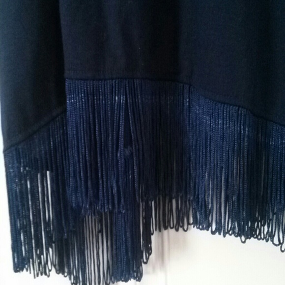 Dark Blue Poncho Top - Picture 3 of 3