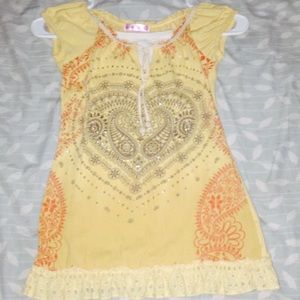 Yellow glitter shirt