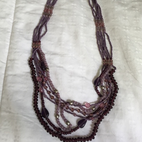 Purple Beaded Necklace