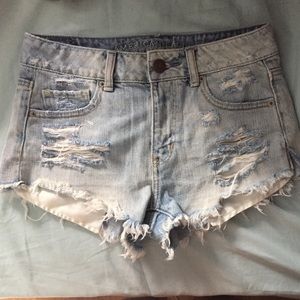 American eagle high waited ripped shorts