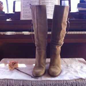 Calve -high or semi knee high suede Coach boots