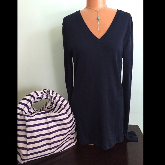 Old Navy Perfect Navy Blue Long Sleeve Top