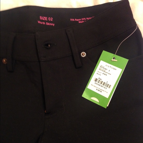 Lilly Pulitzer NWT black Worth Skinny Mini jeans - Picture 2 of 4