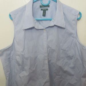 Blue and White Ralph Lauren Sleeveless shirt