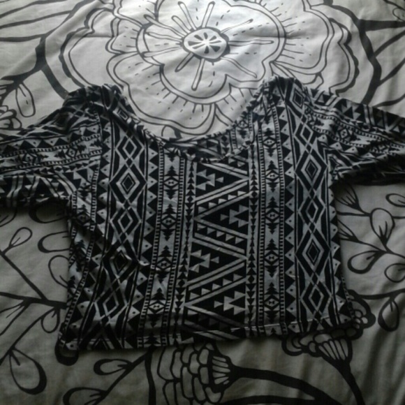 Tribal print crop top