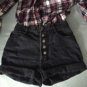 Bongo black high waisted shorts