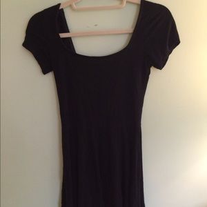 black mini dress