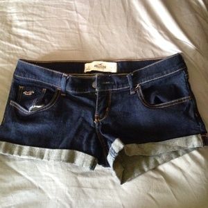 Hollister dark denim shorts