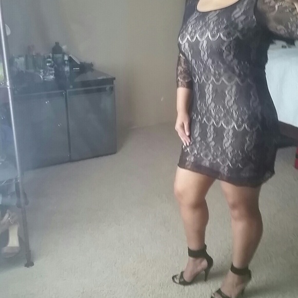 Black sheer dress