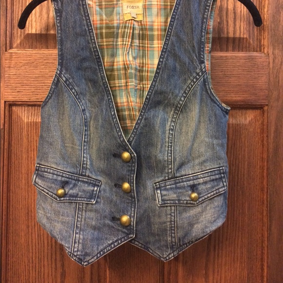 Fossil jean vest - Picture 1 of 3