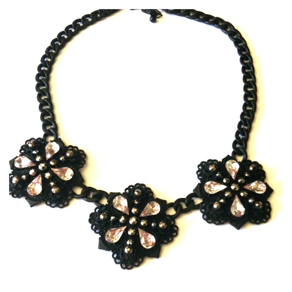 Apt. 9 Jewelry - BLACK STATEMENT NECKLACE