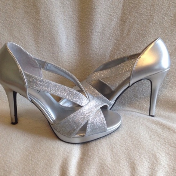 Silver Stiletto Shoes