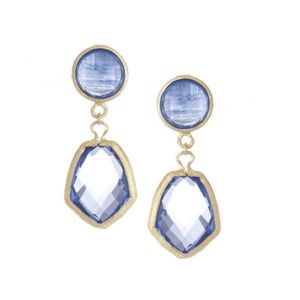 NWT Rivka Friedman Swiss Blue Dangle Earrings