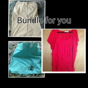 2 skirts 1 top