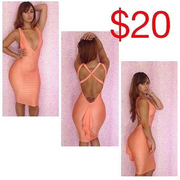 Sexy open back dress