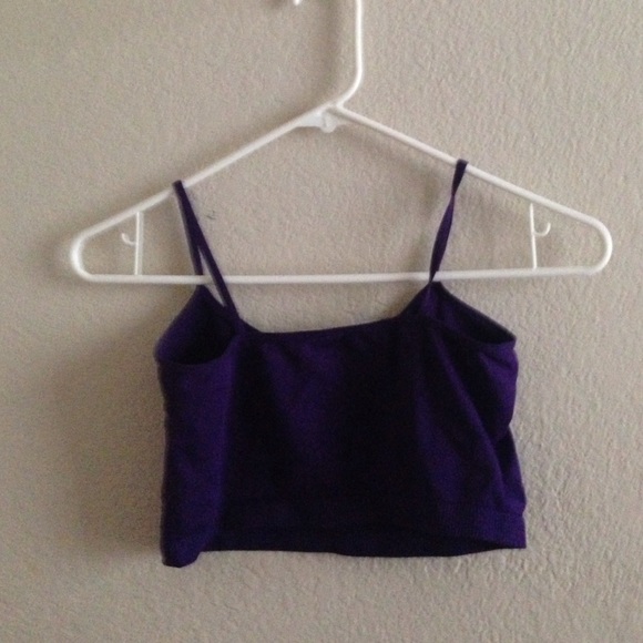 Purple cropped tank top