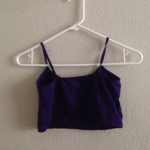 Purple cropped tank top
