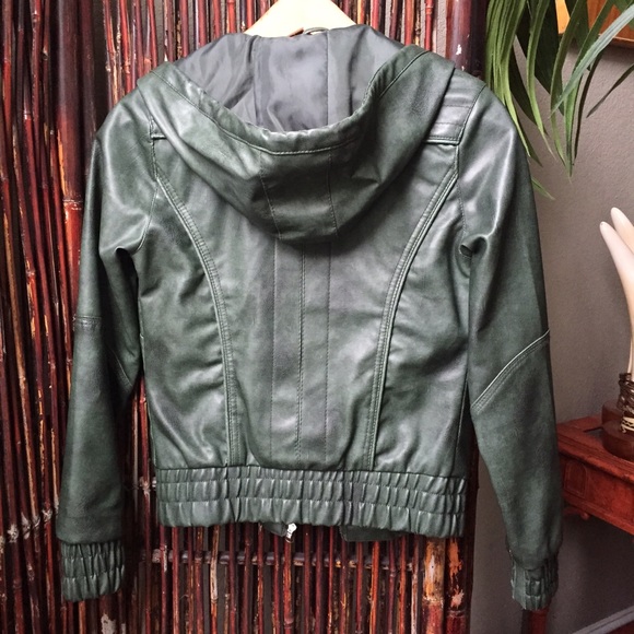 Jackets & Coats - Green faux leather jacket Jackets & Coats - Green faux leather jacket