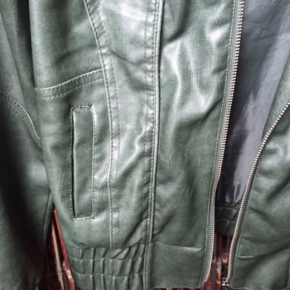 Jackets & Coats - Green faux leather jacket Jackets & Coats - Green faux leather jacket