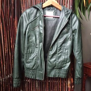 Jackets & Coats - Green faux leather jacket Jackets & Coats - Green faux leather jacket