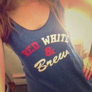 4th of July tank - Red, white, & brew!! 🎆🇺🇸❤️💙