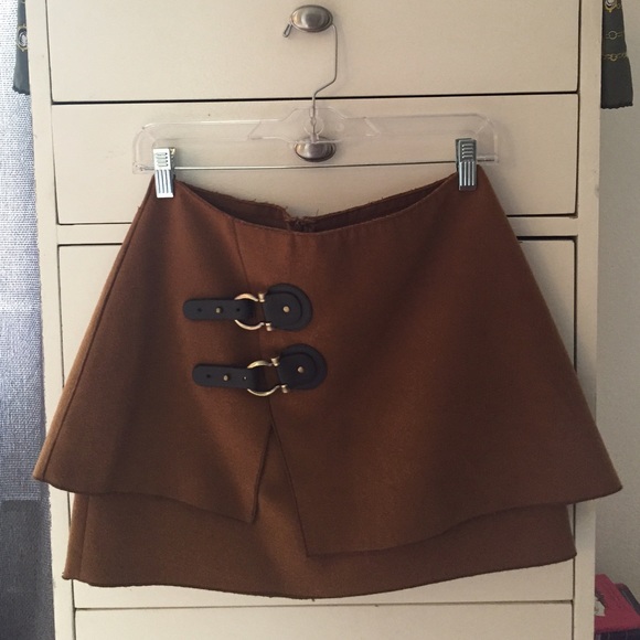 Felt Skirt w/Buckles, Anthropologie, Size 4