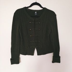 H&M military style cardigan