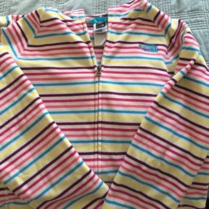🌸North Face girls xl striped sweatshirt🌸