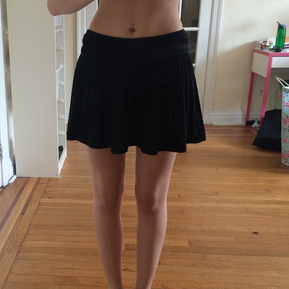 Black Pleated Skirt