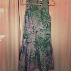 Gap Floral Print Chambray Dress - Size 6 Tall