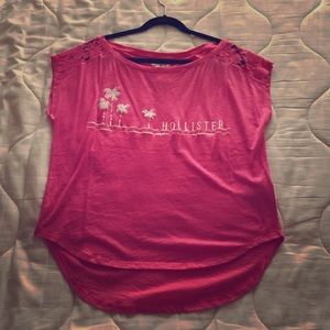 Pink hollister tshirt