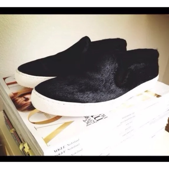 Zara pony hair slip ons. Size 39/8