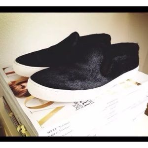 Zara pony hair slip ons. Size 39/8