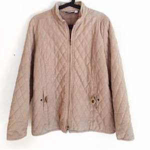 croft&barrow quilted tan jacket