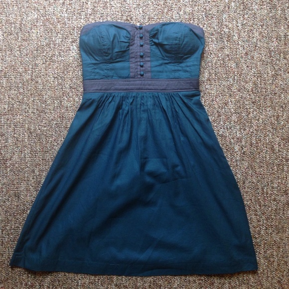 Teal strapless American Eagle Dress - Picture 1 of 4