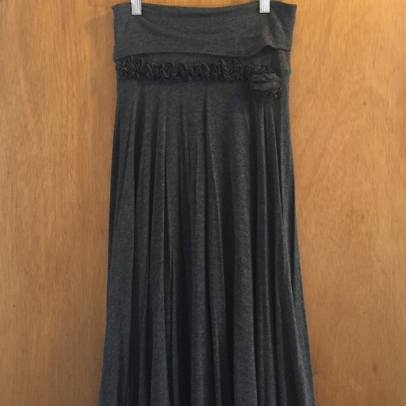 Dark grey maxi skirt