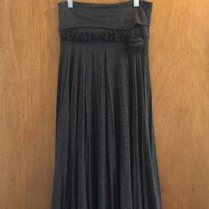 Dark grey maxi skirt