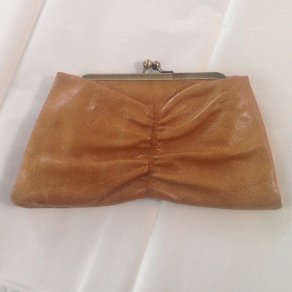 Feminine Pretty Tan Bow Clutch