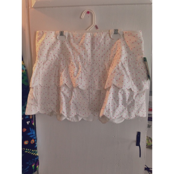 lilly pulitzer scalloped mini skirt