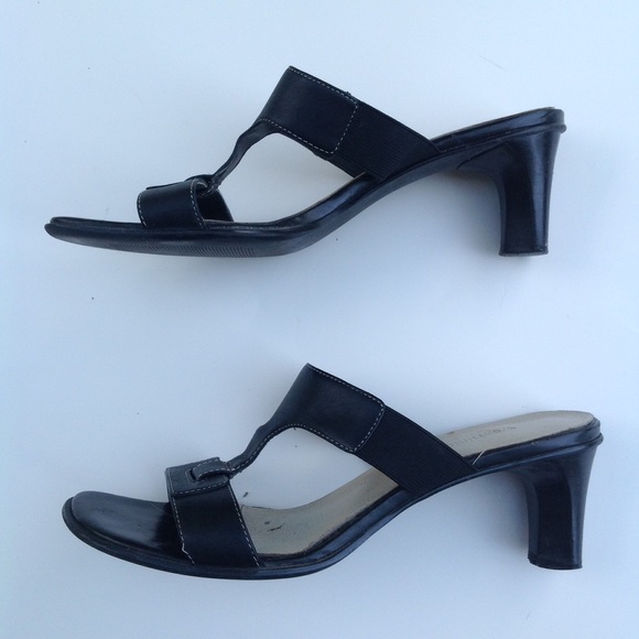 worthington shoes worthington black leather slides sandals worthington worthington shoes worthington black leather slides sandals worthington