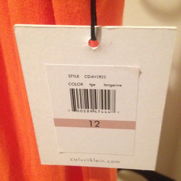 SOLD! NEW! Orange Calvin Klein Summer Dress!👗 - Picture 4 of 4
