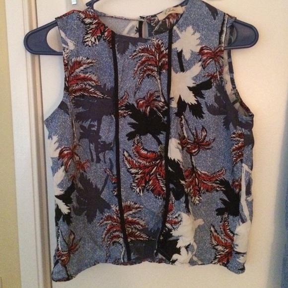 Tropical sleeveless top