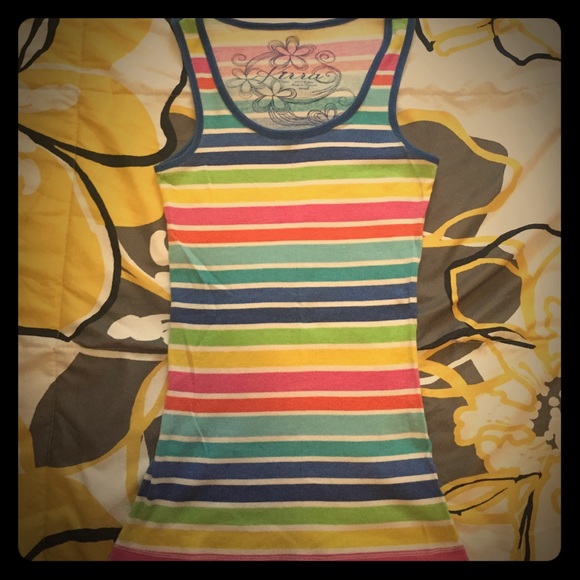 Rainbow striped tank top