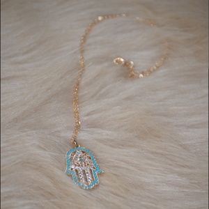 Pretty hamsa hand necklace