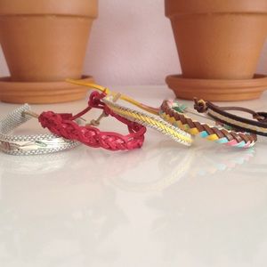 Leather bracelet bundle (5)