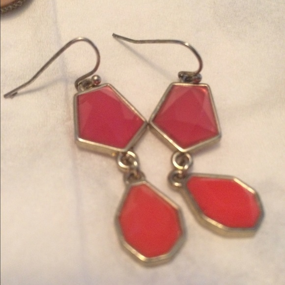 Pink and Orange dangle Earrings