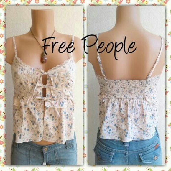 Free People Tops - FREE PEOPLE FRONT TIE COTTON TOP