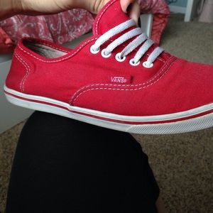 Clean used red vans